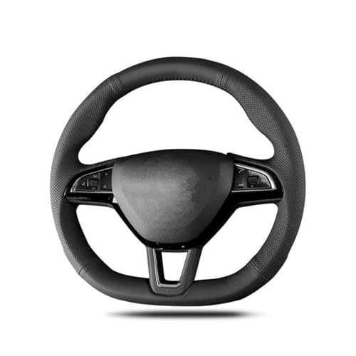 Accesorios para Coche Funda Volante para Skoda para Octavia 2015-2019 para Fabia para Kodiaq para Citigo para Superb Funda Volante Coche(Azul Claro)