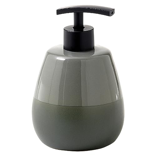 Gedy Wilma Dispensador de jabón, Porcelana, Verde, 10 x 10 x 15,5, Capacidad de 450 ml