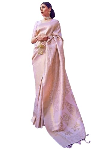 Sari traditionnel en soie jacquard pour invitée de mariage