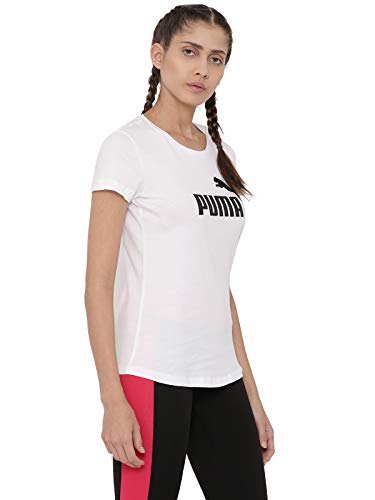 Puma Ess Logo Tee Camiseta de Deporte, White 787, XS Mujer