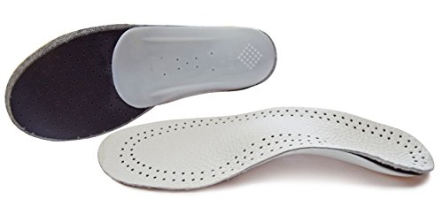 JYtop® - Support de pied plat pour enfant - Semelles orthopédiques - En cuir véritable avec trou d'air (S)