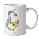 Mr. & Mrs. Panda Tasse Elektrikerin Herz - Geschenk, Mitarbeiter, Elektromeisterin, Elektroinstallateurin, Kaffeetassen, Firma, Teebecher,