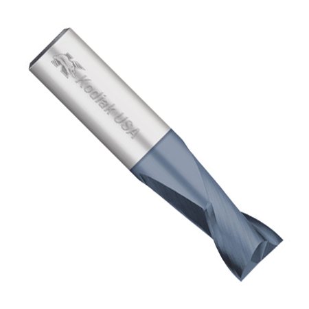 Kodiak Cutting Tools KODIAK132592 USA Made Solid Carbide End Mill, Coated, 2 Flute, 5/8 Shank, 3/4 Length of Cut, 3 Overall Length, 5/8 Diameter