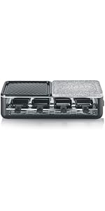 Appareil à raclette SEVERIN - RG2366 - Jusqu'à 8 personnes - Pierre naturelle et