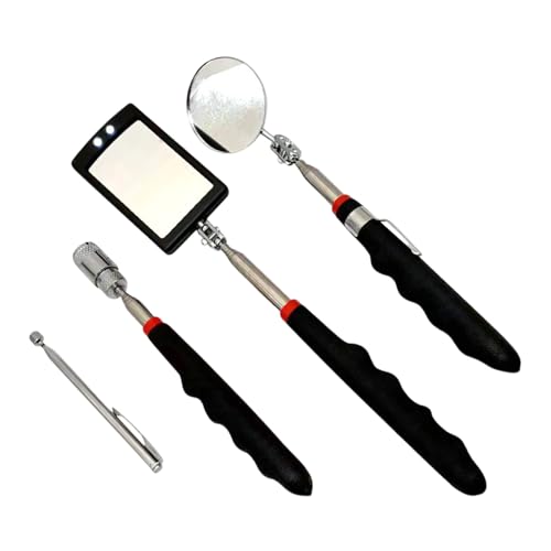 Miroir d'inspection de voiture télescopique avec éclairage LED pour contrôle sous châssis auto