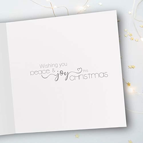 Christian Christmas Cards - Stable, Pack of 10 Cards with Foiled wording, with Bible Verse 1 John 4:9 Inside These Religious Christmas Cards, by Just Cards Direct