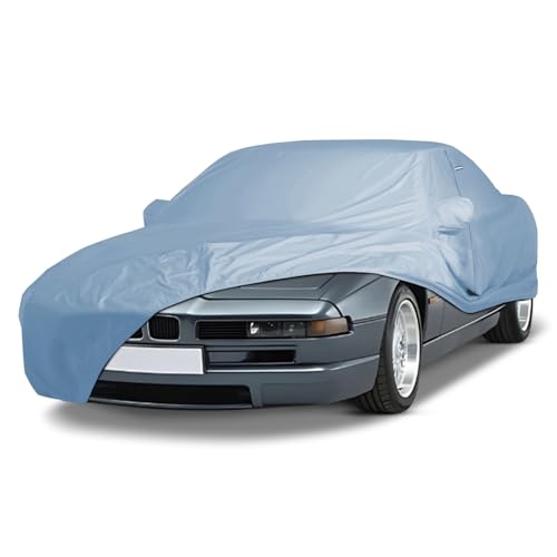 Image of iCarCover Premium Car Cover for 1989-1999 BMW 8-Series Heavy Duty Waterproof All-Weather Automobiles Custom Fit Indoor Outdoor UV Snow Protection Covers with Straps and Bag