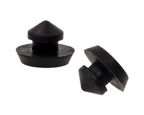 Image of ONLYKXY 10 Pcs Silicone Round Snap in Type Locking Furniture Hole Plugs Button Protective Cover Cap Head (4.5mm /0.17inch, Black)