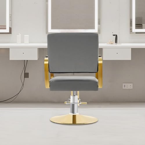 Image of Barber Chair,Salon Chair for Hair Stylist with Height Adjustment,360 Rotatable Salon Chair for Barber Store,Beauty Salons,Spas