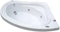 Banheira de Hidromassagem Ouro Fino Acrílica Kantho 1,30m x 1,30m x 40cm 170 Litros 04 Jatos