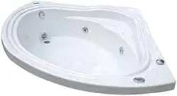 Banheira de Hidromassagem Ouro Fino Acrílica Kantho 1,30m x 1,30m x 40cm 170 Litros 04 Jatos