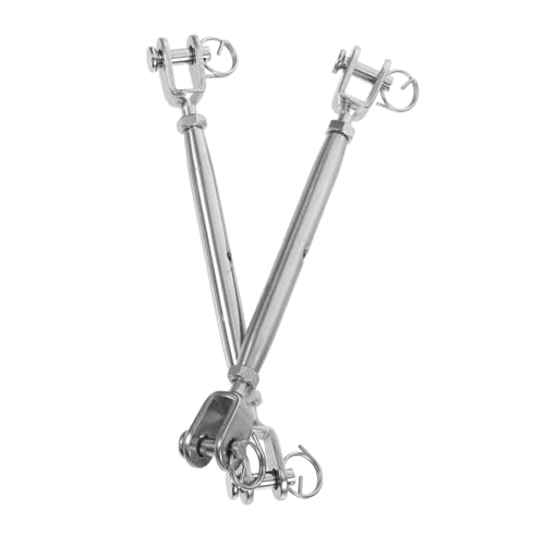 Cabilock 2Pcs Closed Body Turnbuckle Stainless Steel Jaw and Jaw Turnbuckles for Wire Rope Tensioning for Professional Use and Regulating Elastic Effect miniatura 1