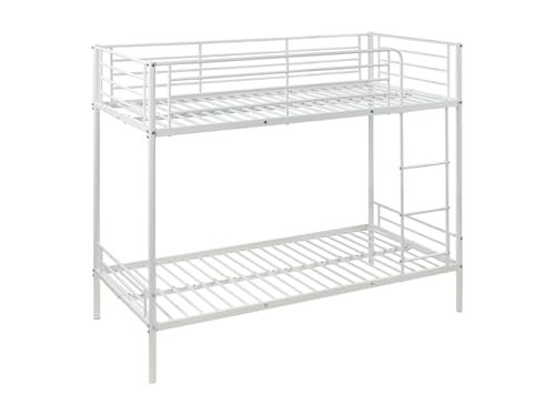 Vente-unique-Etagenbett - 2 x 90 x 190 cm - Weiß - DUOTIS II