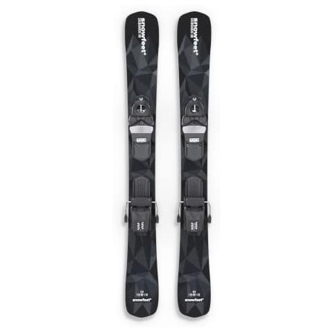 Skiboards by Snowfeet | 99 CM | Skiblades Snowblades Short Skis (Black | PRO Ski Bindings) Cover