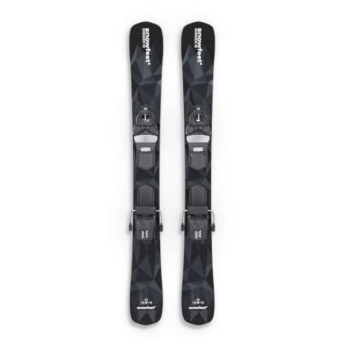Skiboards by Snowfeet | 99 cm | Skiblades Snowblades Short Skis (Black | Pro Ski Bindings) Cover