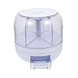 ZUNOXAZ 可旋転式多格穀物収納容器 米 粉用大容量ルディスペンサー 家用密封防虫防潮ライスコンテナ