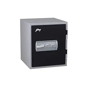 Godrej Security Solutions Forte Fire Resistant 20 LTR Locker with Mechanical Dual Key Lock, Tested and Certified by Rise - Research Institutes of Sweden for 60 mins (Light Grey & Black)