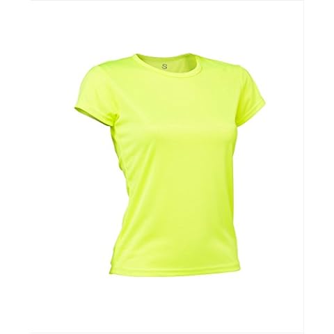 Asioka 356/16 Women’s Technical Short Sleeve T-shirt for Women, 356/16 AMARILLO FLUOR XL, fluorescent yellow, XL Cover