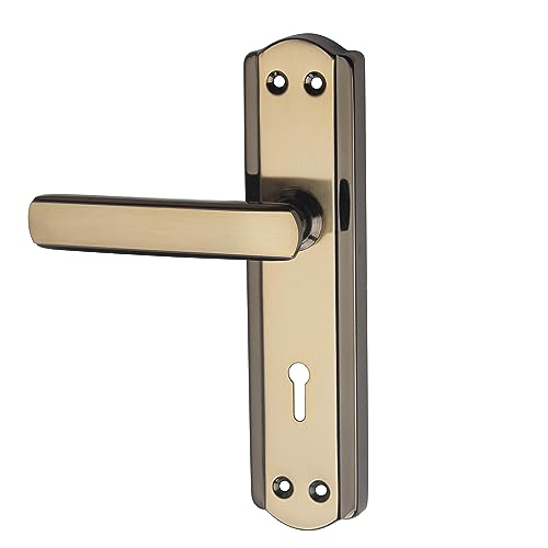 Image of Milton Iron Mortise Lock Set 7 Inch, MHI-606 Black Gold