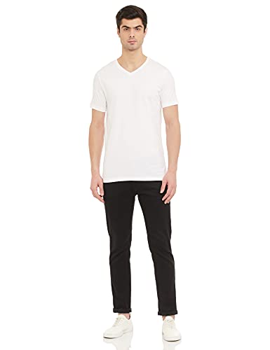 Image of Amazon Brand - Symbol Men's Solid Cotton T Shirt | Plain | V Neck | Half Sleeve-Regular Fit | Combo Pack of 3 (Available in Plus Sizes)