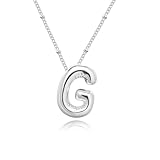 Collar con forma de letra de burbuja dorada para mujer, collares iniciales para mujer de moda gruesa