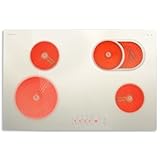 Karinear 30 Inch Electric Cooktop, Beige-gray Glass Electri Cermaic Stove, 4 Burners Electric Stove Top with Expandable Burners, Timer, Child Safety Lock, Pause, 6600W, Drop-in 220V-240V Hardwire