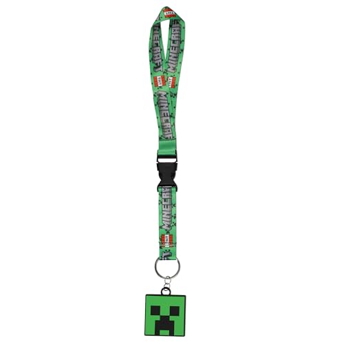 Bioworld Minecraft Creeper Wrist Strap Lanyard For Keys | Hand and Wrist Lanyard For Wallet Keychain