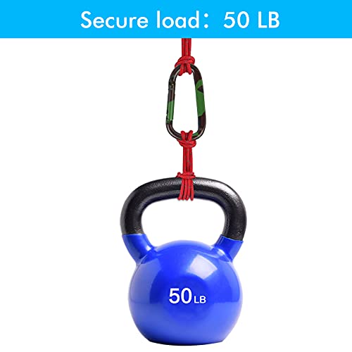 Image of CampTek Carabiner Caribeaner Clip,3 inch Large Aluminum D Ring Shape Carabeaner with Keyring Keychain Hook