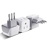 Ceptics Italy Travel Plug Adapter, Chile Plug Adapter with Dual USA Input, Compact Type L Plug Adapter, Safe Grounded Plug, Perfect for Cell Phones, Laptops, Chargers, 3 Pack - CT-12A