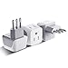 Italy, Chile Travel Adapter Plug by Ceptics with Dual USA Input - Type L (3 Pack) - Ultra Compact - Safe Grounded Perfect for Cell Phones, Laptops, Camera Chargers and More (CT-12A)