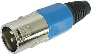 Perel 640021 Conector XLR, 3 pines, color azul