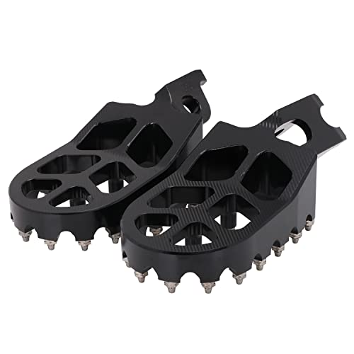 Image of AnXin Dirt Bike Foot Pegs Footpegs Footrests Foot Pedals Rests CNC for KX250F KX450F 06-18 KX250 KX 250 19-24 KX450 19-24 KX250X /450X KLX450R Black