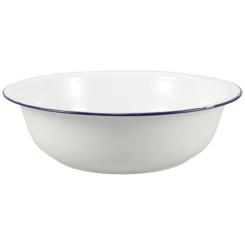 Bassine émaillée vintage grand format pour bain de pieds et nettoyage de la maison