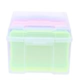 Contenedor organizador de fotos: con caja transparente, fácil de encontrar y ver los elementos almacenados en poco tiempo, estuche de almacenamiento de tarjetas
