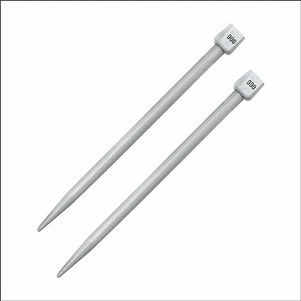 Zeniso® Knitting Pin - Plastic, Crafting Knitting Weaving Pins, Round Blunt Yarn Needles, Used for Sweaters, Scarves, and Woolen Fabrics - Pack of 2, (14 Inches / 35cm, Size: 000 no. (10 mm))-image-42
