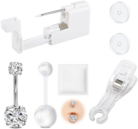 AVYRING Disposable Body Piercing Kit Belly Button Nipple Barbel L...