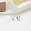 Kleine Ohrstecker Sterling Silber 925 für Damen Herren Mini Zirkonia Ohrringe Stecker 5mm #5