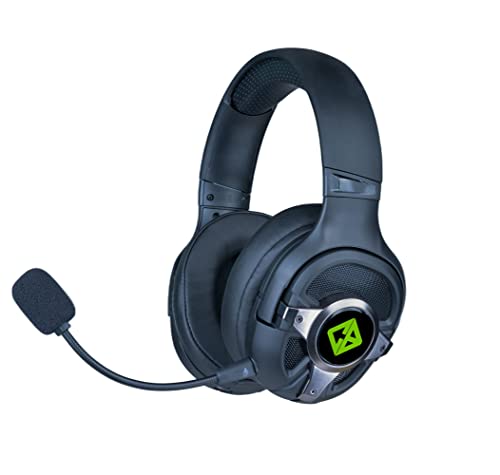 Image of Cosmic Byte Oberon Wireless Headphone, Tri Mode WiFi + Bluetooth 5.3 + Wired, Ultra Low Latency, Detacheable ENC Mic, 90 Rotatable Earcups, Hi-Fi 50mm Drivers (Black)