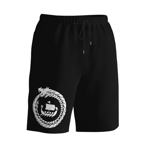 Norse Mythology Viking Mens Swim Trunks Quick Dry Board Shorts 7" - Hawaii Beach Swimwear3