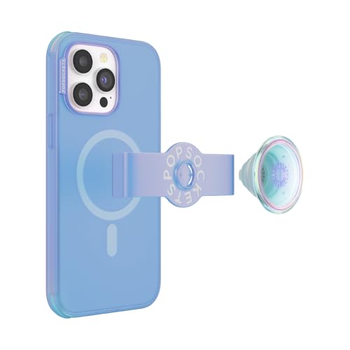 Image of PopSockets iPhone 14 Pro Max Phone Case with MagSafe, Wireless Charging Compatible, Blue - iPhone 14 Pro Max MS Blue Translucent