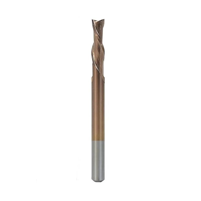 2 Flute Milling Cutter Down Cut Router Bit3.175-12mm Shank Carbide End Mill for Woodworking Tool(5x5x25x60L)