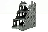 Stalingrad Ruinenhaus MST1-3-stöckiges zerstörtes Gebäude | Tabletop Wargaming Gelände | 28mm & 15mm Maßstab | 3D-Druck Modell (28mm (1/56))