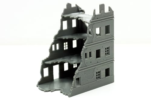Bâtiment détruit Stalingrad Ruinenhaus MST1 décor d'urbanisme wargaming