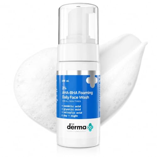 The Derma Co 3% AHA+BHA Foaming Daily Face Wash -100 ml | Control...