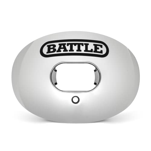 Battle Sports Chrome Oxygen Football Mouthguard - with a Convertible Strap, Superior Airflow...