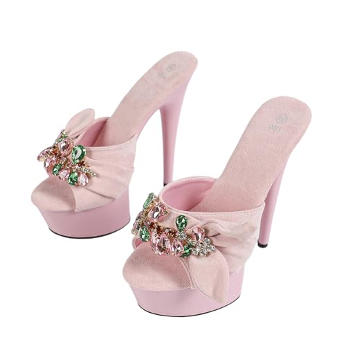 Sandales à talons hauts pour fête de mariage ou bureau en style YZCIS