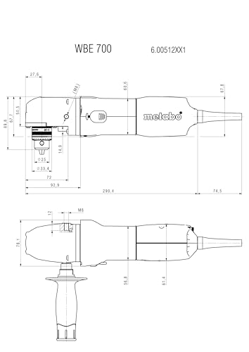 Perceuse d'angle électronique WBE 700 Metabo Visseuse Bois Professionnelle - vue 3