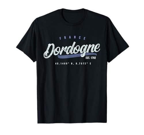Dordogne Francia Vintage Retro Camiseta