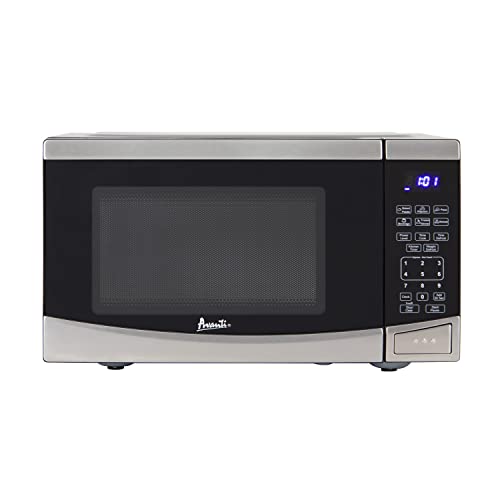 Avanti MT09V3S Microwave Oven 900-Watts Compact with 10 Power Levels and 6 Pre Cooking Settings, Speed Defrost, Electronic Control Panel and Glass Turntable, 0.9 cubic feet, Stainless Steel - Image 3