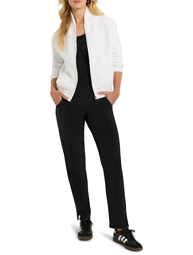 NIC+ZOE Women's Textured Stripe Zip Front Jacket